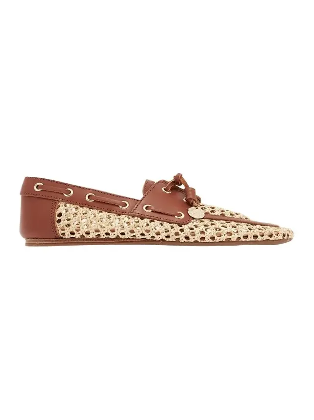 Pliaria Raffia and Leather Boat Shoes Pliaria Raffia and Leather Boat Shoes
