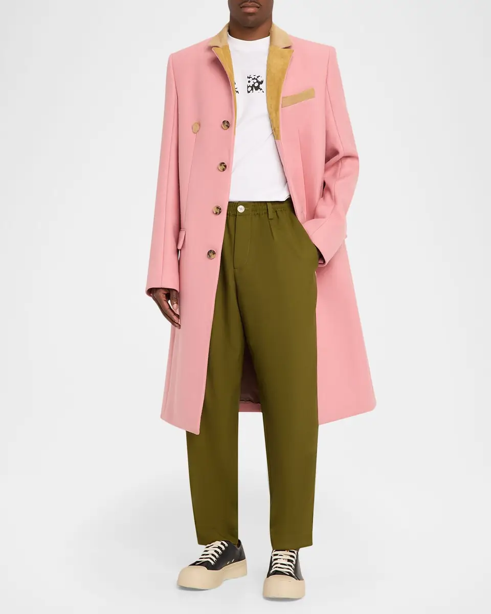 Marni Men's Wool Coulisse-Waist Pleated Trousers | Thumbnail 7 Marni Men's Wool Coulisse-Waist Pleated Trousers | Thumbnail 7