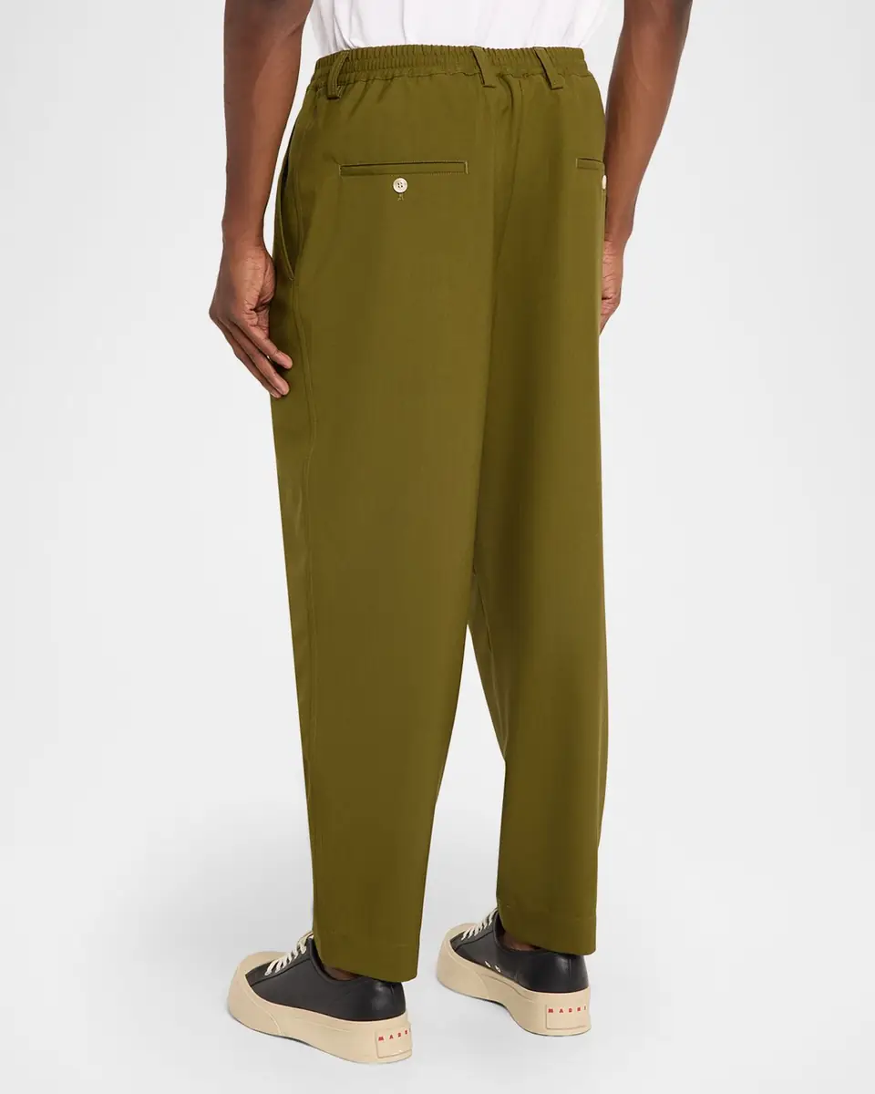 Marni Men's Wool Coulisse-Waist Pleated Trousers | Thumbnail 8 Marni Men's Wool Coulisse-Waist Pleated Trousers | Thumbnail 8