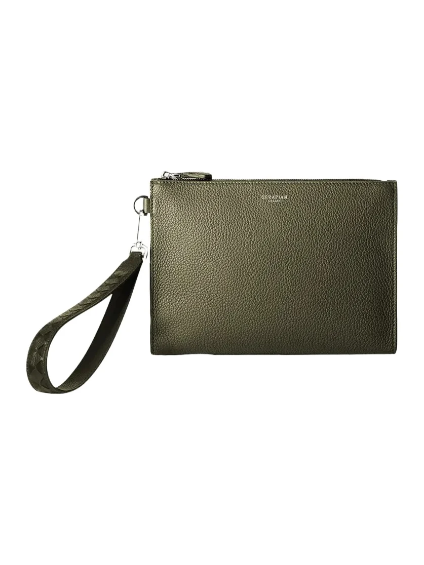 Serapian Men's Leather Clutch Bag