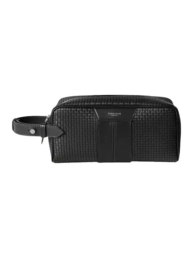 Men's Stepan Canvas and Leather Wash Bag Men's Stepan Canvas and Leather Wash Bag