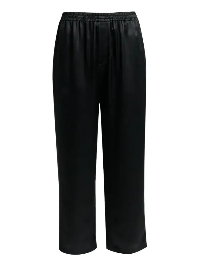 Silk Straight-Leg Crop Pajama Pants Silk Straight-Leg Crop Pajama Pants