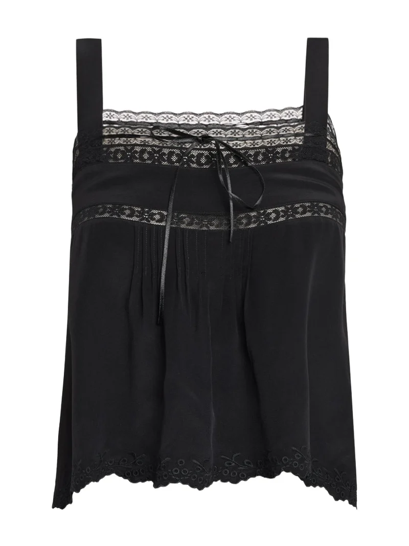 Ciao Lucia Euri Silk Lace Top