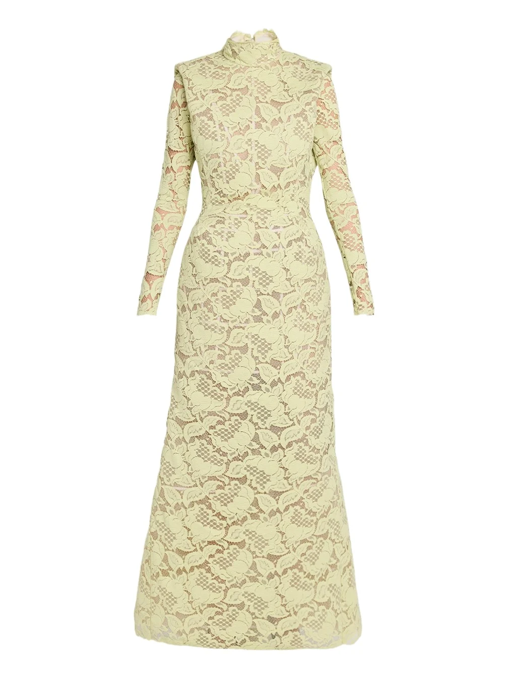 Marc Jacobs Runway Sculptural Lace Long-Sleeve Bow Trumpet Gown