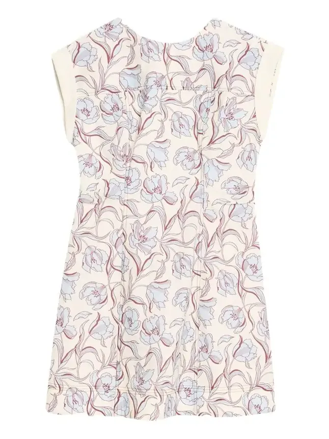 Floral Cap-Sleeve Mini Dress