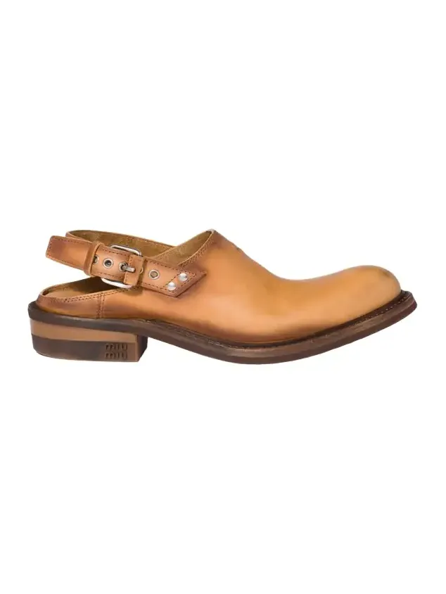 Leather Slingback Mules Leather Slingback Mules