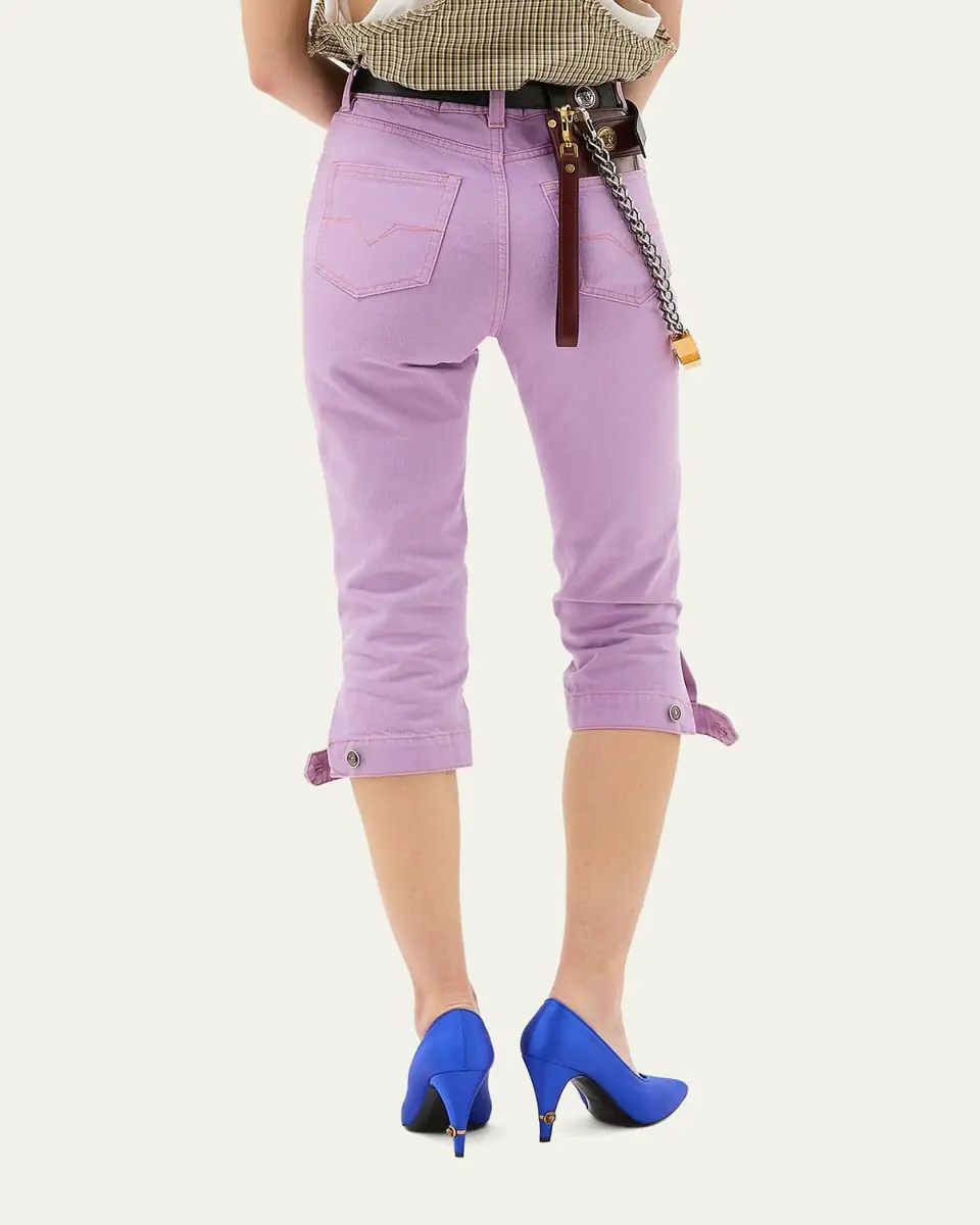 Versace Non-Stretch Denim Capri Jeans | Thumbnail 3 Versace Non-Stretch Denim Capri Jeans | Thumbnail 3