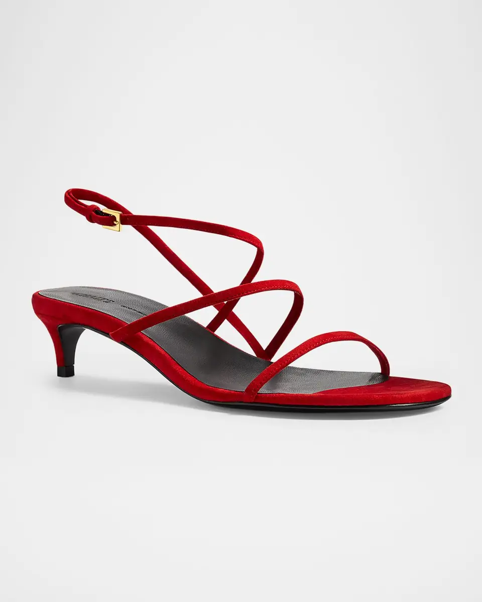 Khaite Loop Suede Kitten-Heel Sandals | Thumbnail 4 Khaite Loop Suede Kitten-Heel Sandals | Thumbnail 4