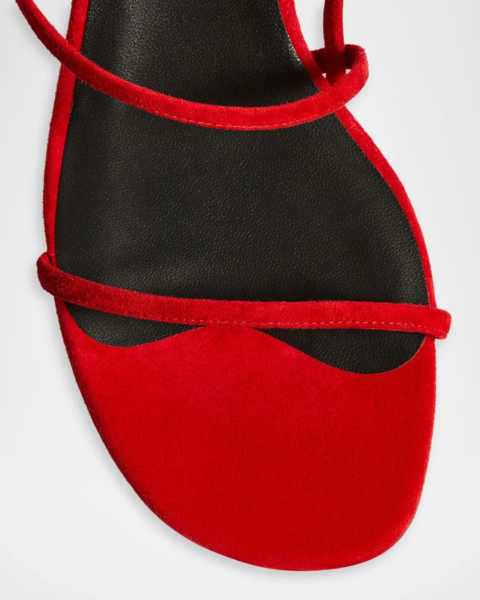 Khaite Loop Suede Kitten-Heel Sandals | Thumbnail 6 Khaite Loop Suede Kitten-Heel Sandals | Thumbnail 6