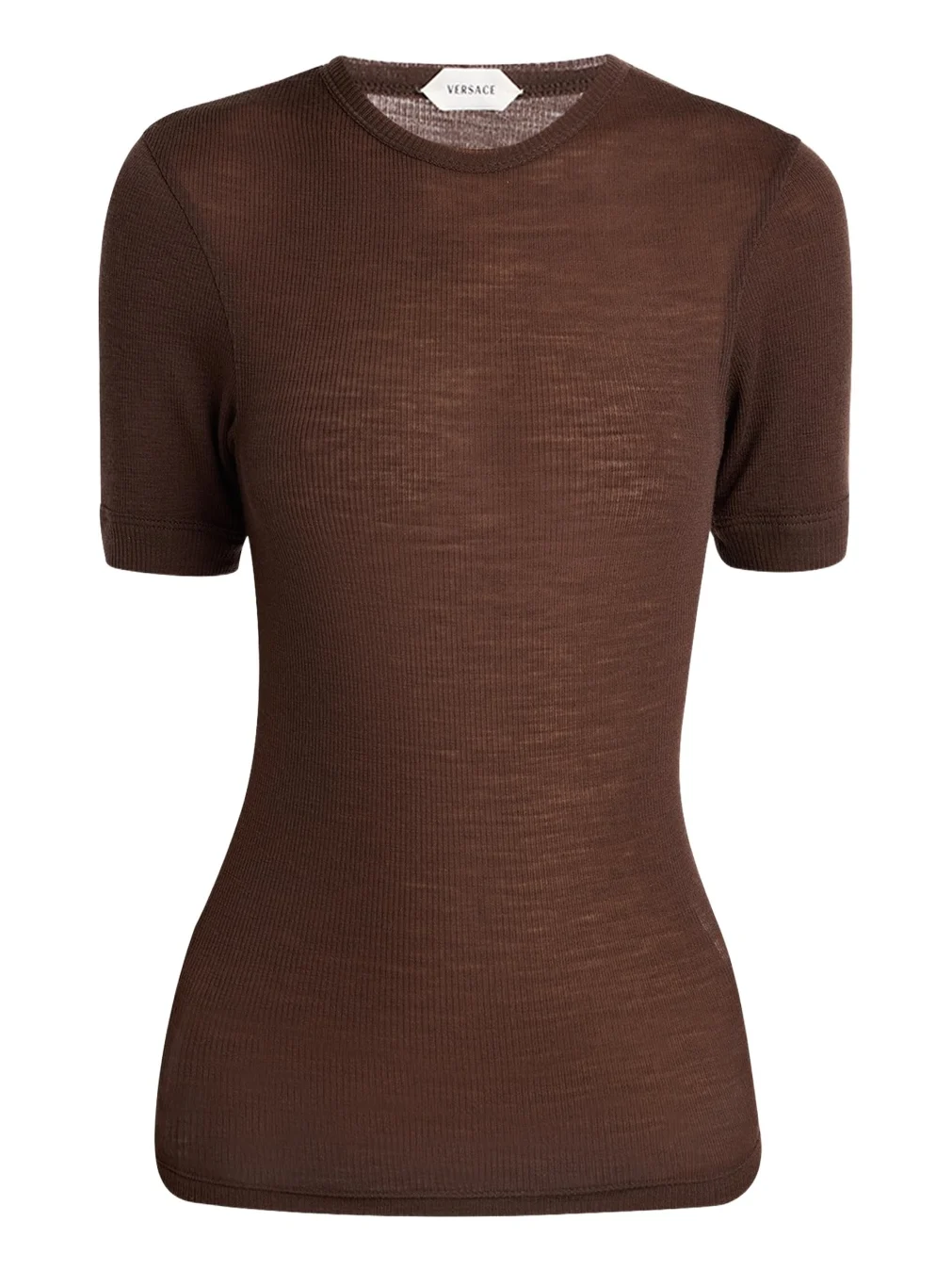 Versace Crewneck Ribbed Wool Tee