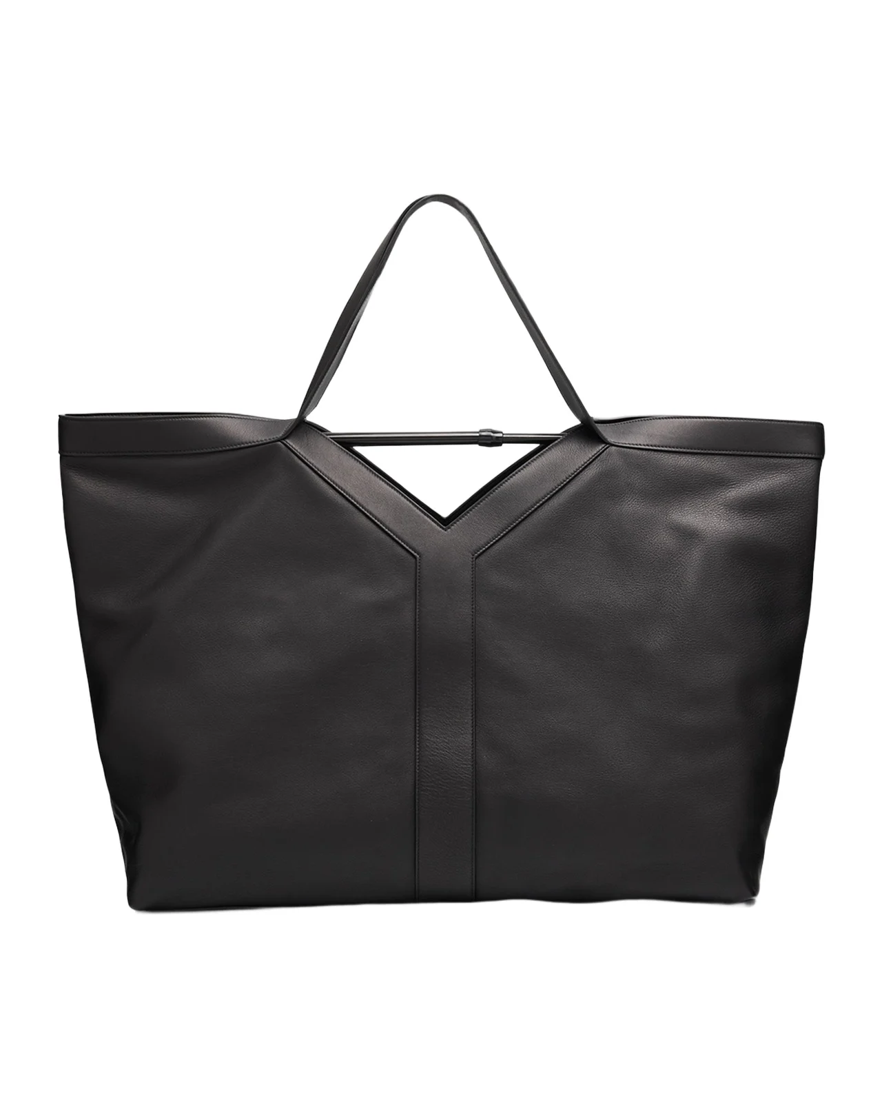 Men's Y Tote Bag in Grained Leather Men's Y Tote Bag in Grained Leather