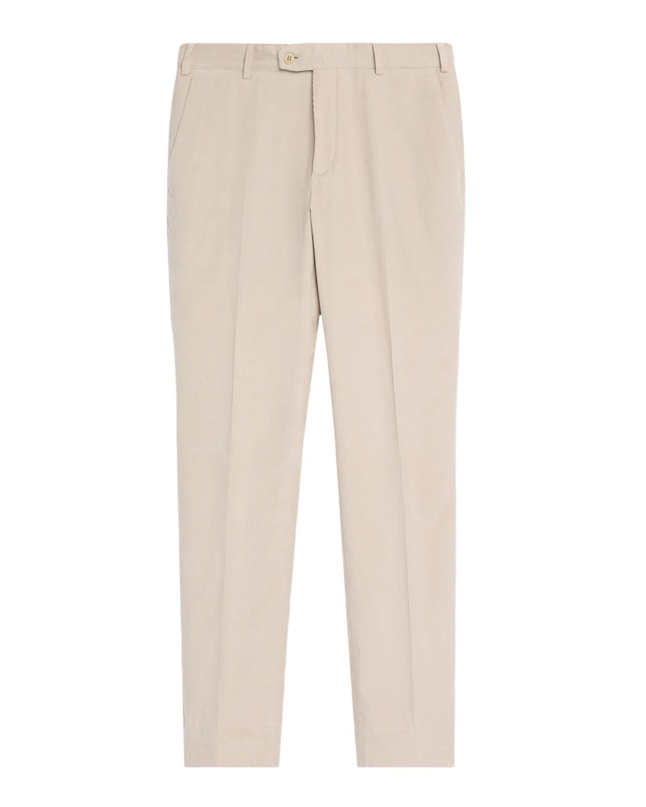 Men's Cotton and Cashmere Flat-Front Trousers Men's Cotton and Cashmere Flat-Front Trousers