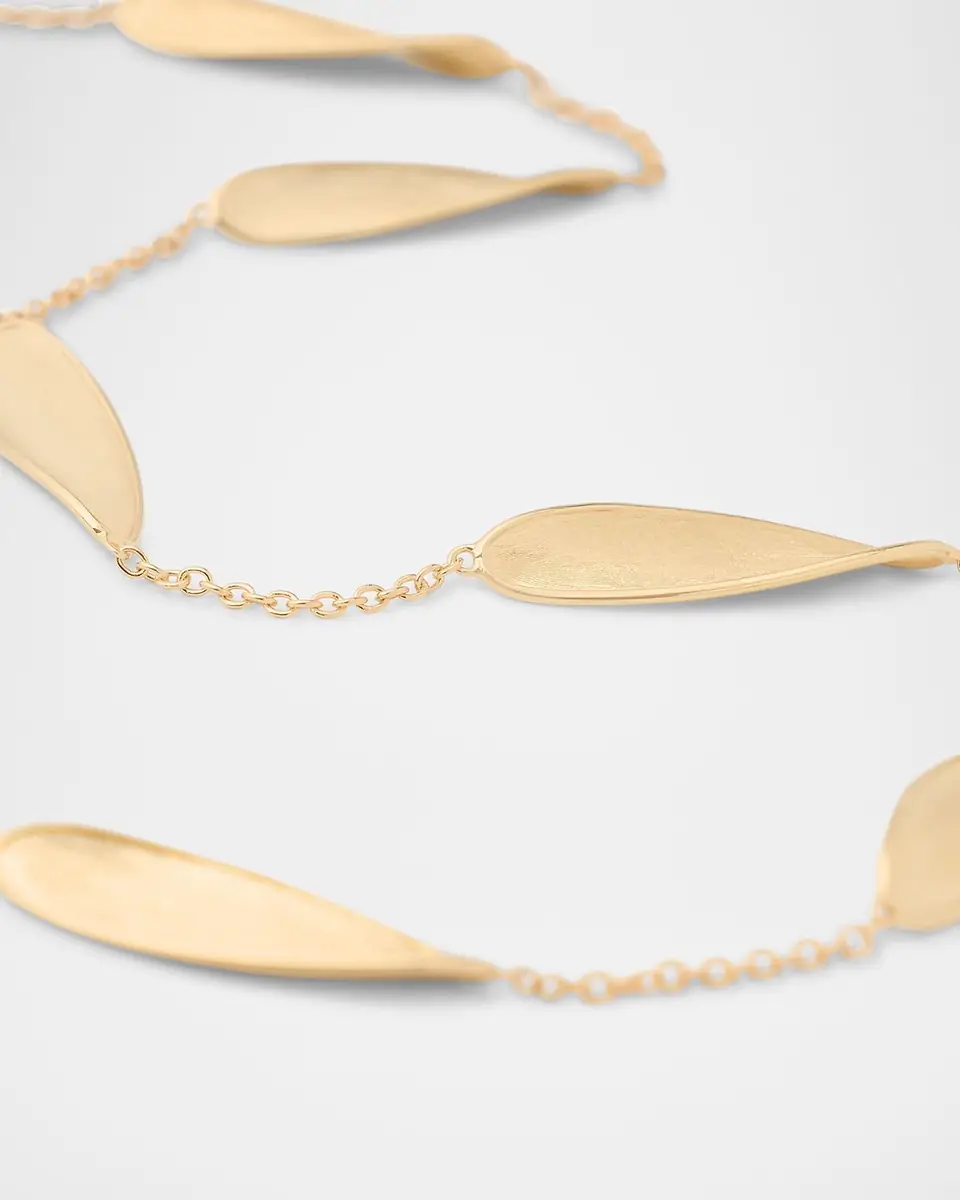 Marco Bicego 18K Yellow Gold Lunaria Twist Station Short Necklace | Thumbnail 2 Marco Bicego 18K Yellow Gold Lunaria Twist Station Short Necklace | Thumbnail 2