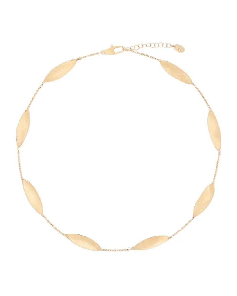 18K Yellow Gold Lunaria Twist Station Short Necklace 18K Yellow Gold Lunaria Twist Station Short Necklace