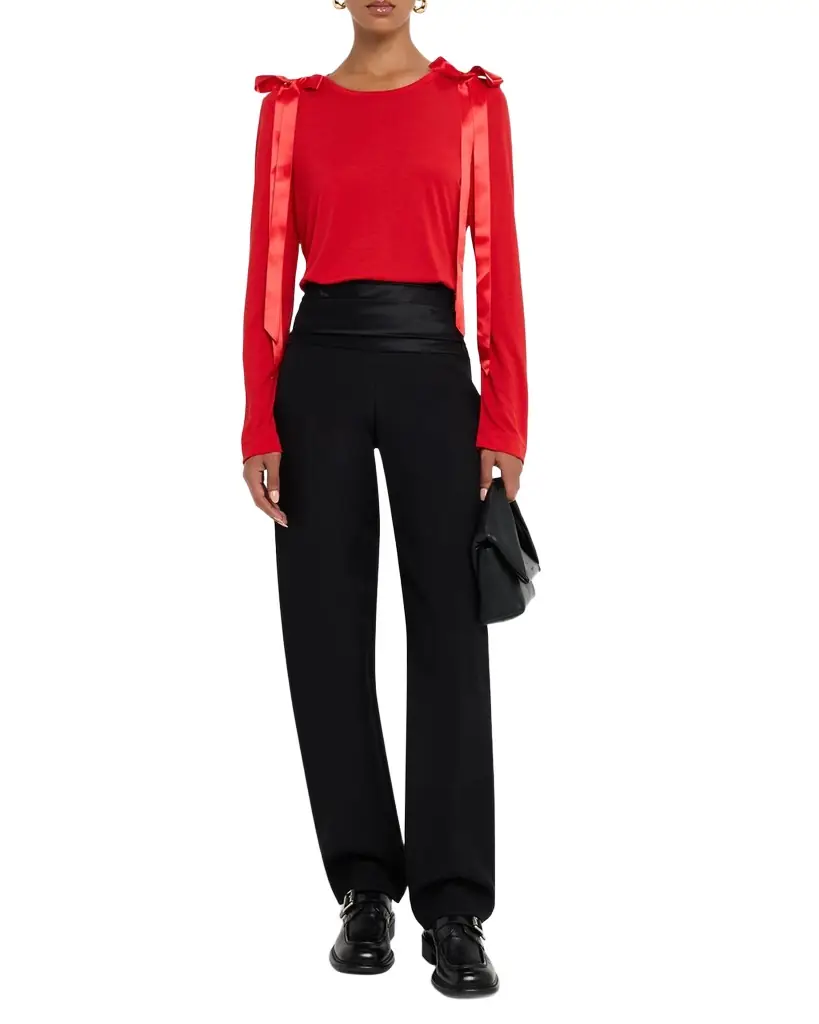 Simone Rocha Ribbon Bow Long-Sleeve T-Shirt | Image 1 Simone Rocha Ribbon Bow Long-Sleeve T-Shirt | Image 1