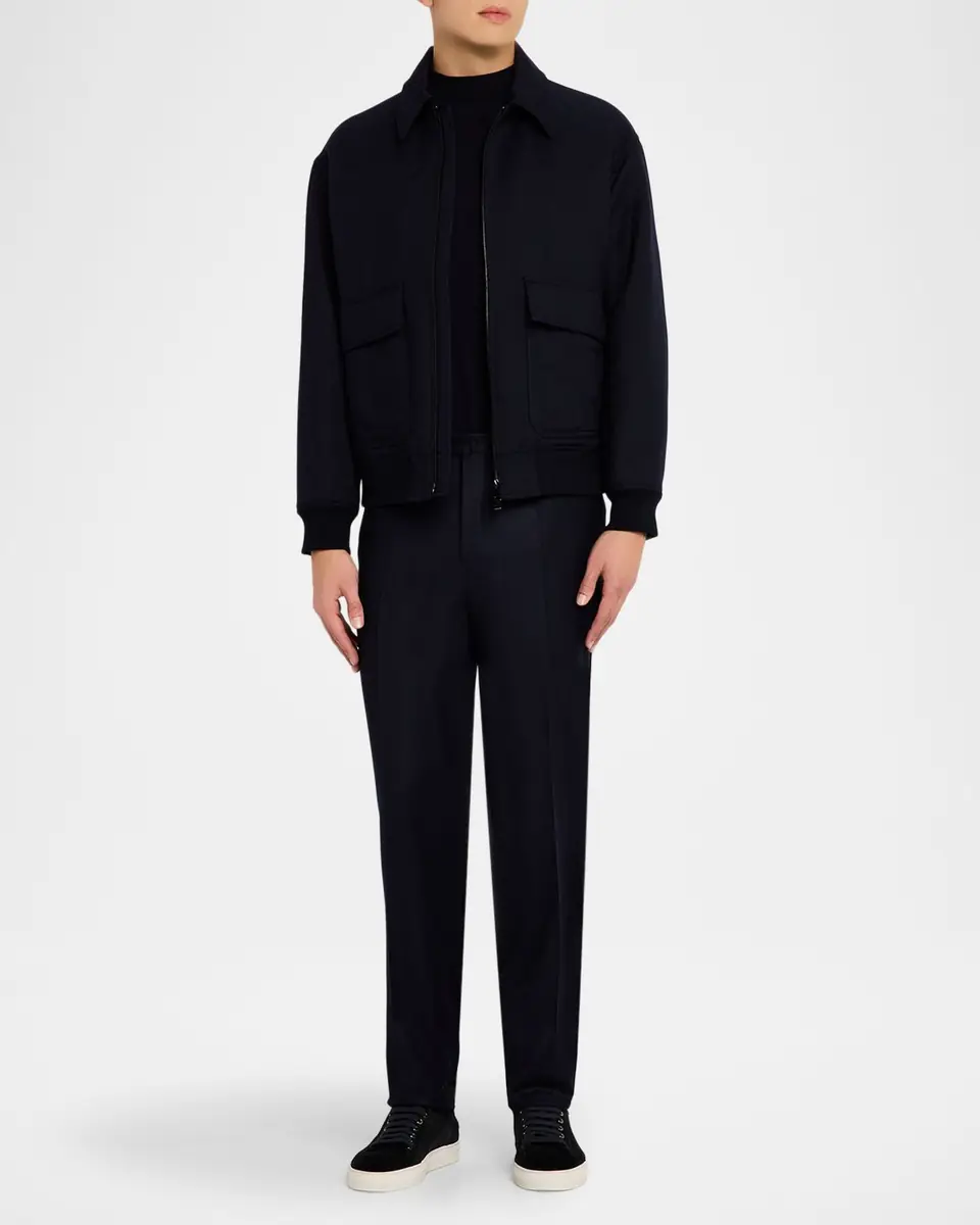 Theory Men's Modern Aviator Jacket in Dapper Wool | Thumbnail 2 Theory Men's Modern Aviator Jacket in Dapper Wool | Thumbnail 2