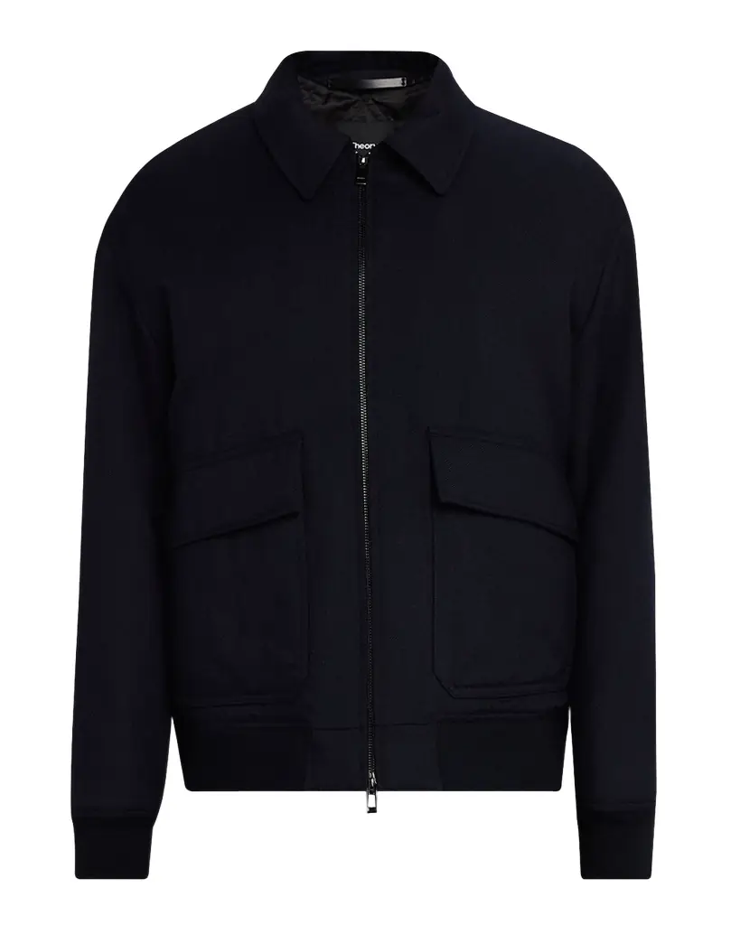 Theory Men's Modern Aviator Jacket in Dapper Wool | Image 1 Theory Men's Modern Aviator Jacket in Dapper Wool | Image 1