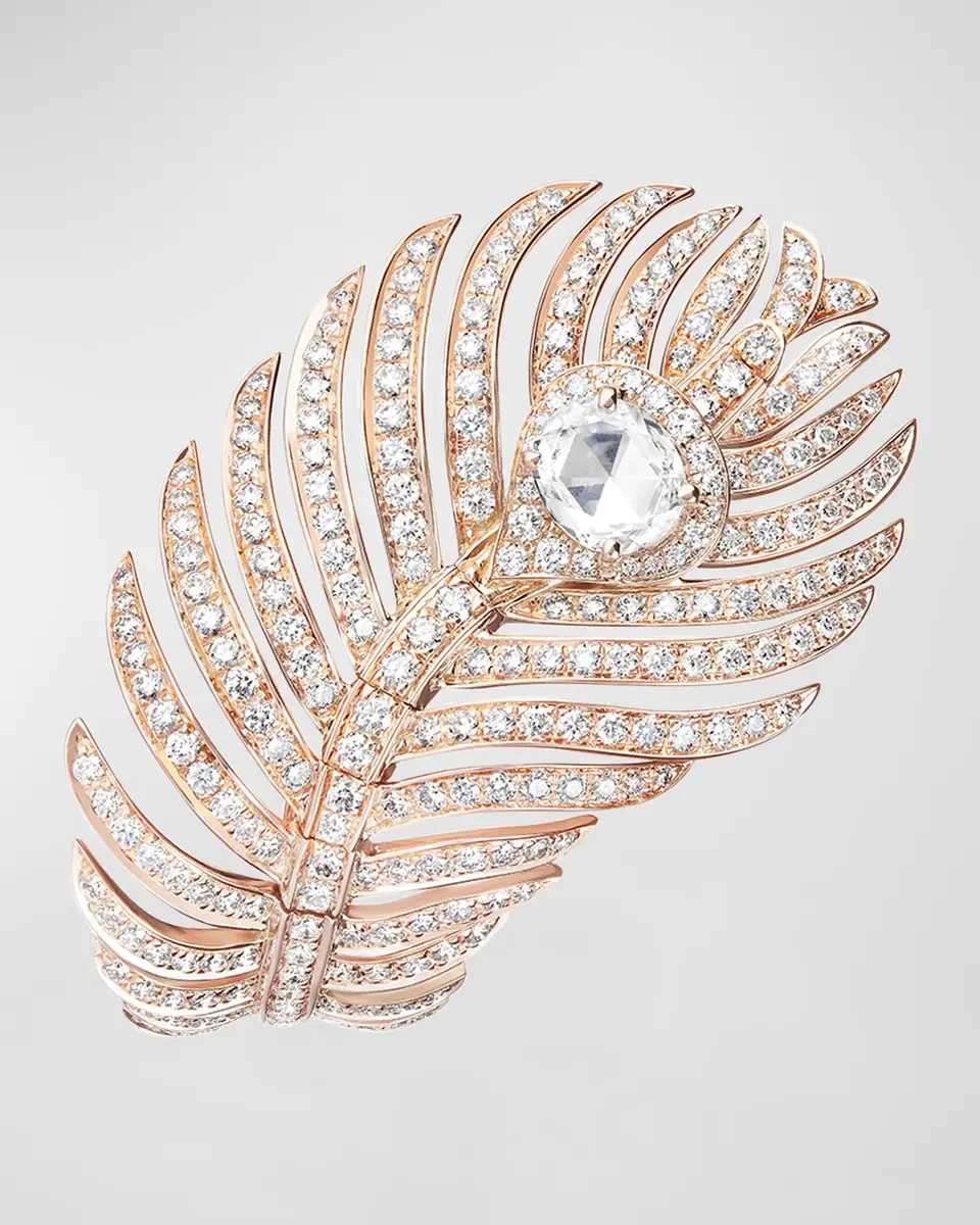 Boucheron Plume de Paon 18K Rose Gold Diamond Ring, EU 54 / US 6.75 | Thumbnail 3 Boucheron Plume de Paon 18K Rose Gold Diamond Ring, EU 54 / US 6.75 | Thumbnail 3