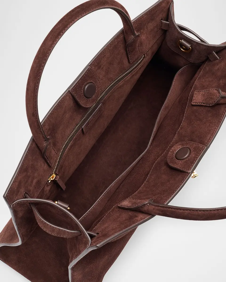 Veronica Beard Dash Large Belted Suede Shoulder Bag | Thumbnail 4 Veronica Beard Dash Large Belted Suede Shoulder Bag | Thumbnail 4