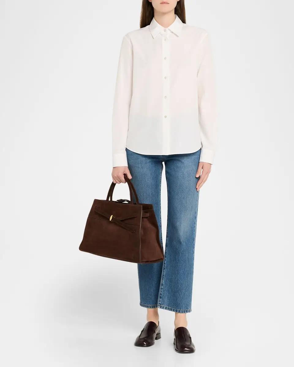 Veronica Beard Dash Large Belted Suede Shoulder Bag | Thumbnail 5 Veronica Beard Dash Large Belted Suede Shoulder Bag | Thumbnail 5