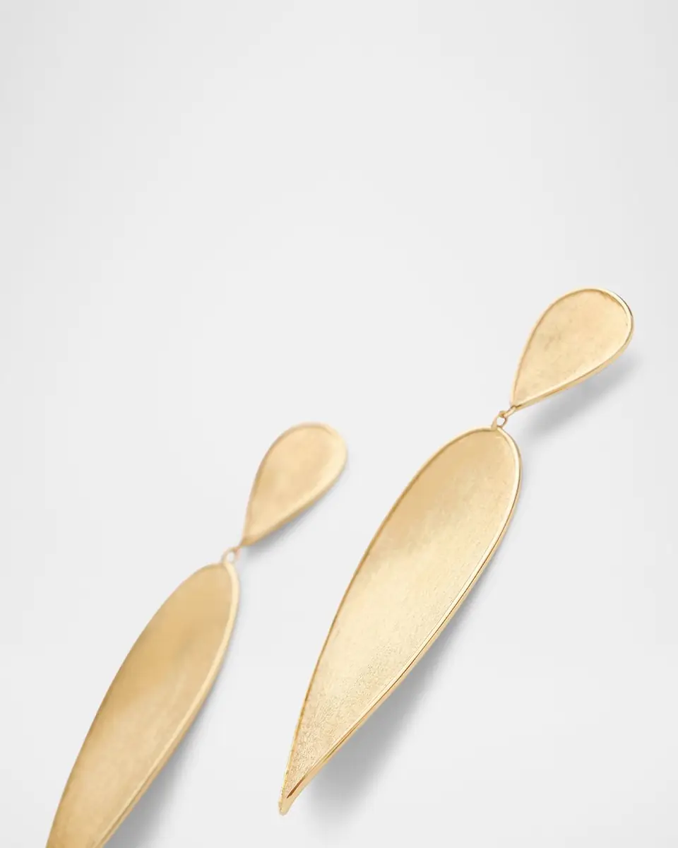 Marco Bicego 18K Yellow Gold Lunaria Twist Double Drop Earrings | Thumbnail 2 Marco Bicego 18K Yellow Gold Lunaria Twist Double Drop Earrings | Thumbnail 2