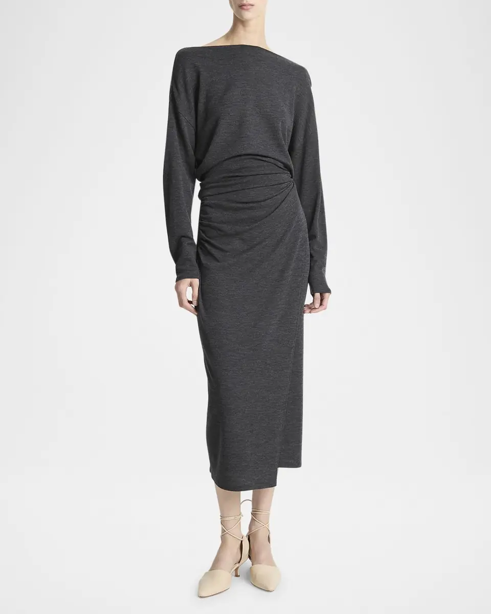 Vince Draped Midi Skirt | Thumbnail 3