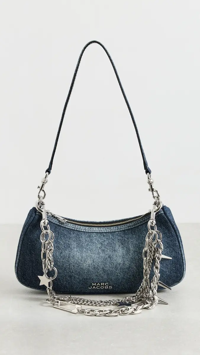 Marc Jacobs The Faded Denim Charm Shoulder Bag Faded Vintage Indigo One Size | Thumbnail 2 Marc Jacobs The Faded Denim Charm Shoulder Bag Faded Vintage Indigo One Size | Thumbnail 2