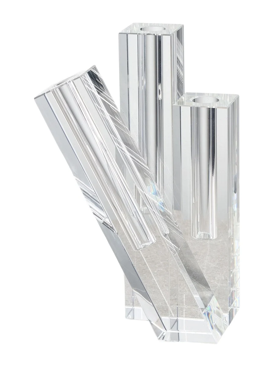 Tizo Design Crystal Glass Triple Bud Vase