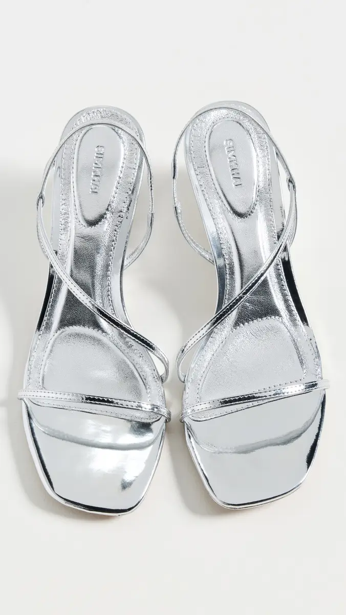 SIMKHAI Bridget Oyster Shell Wedge Sandals Silver | Thumbnail 5 SIMKHAI Bridget Oyster Shell Wedge Sandals Silver | Thumbnail 5