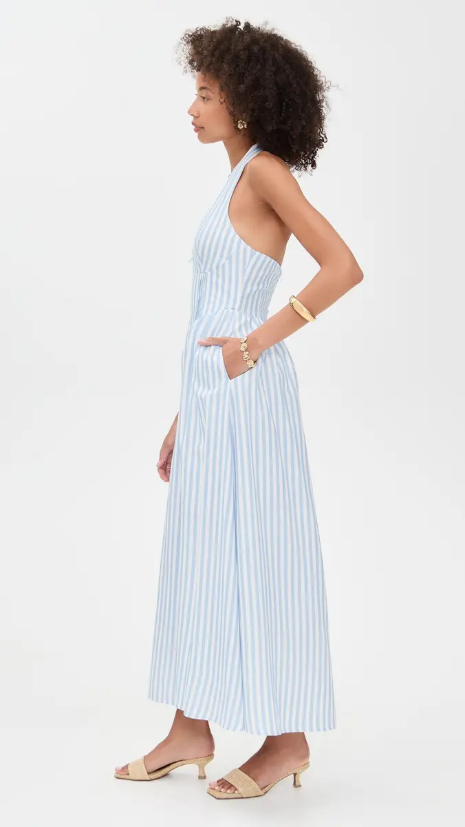 Seven Wonders Calianna Midi Dress Sky Blue Stripe | Thumbnail 4