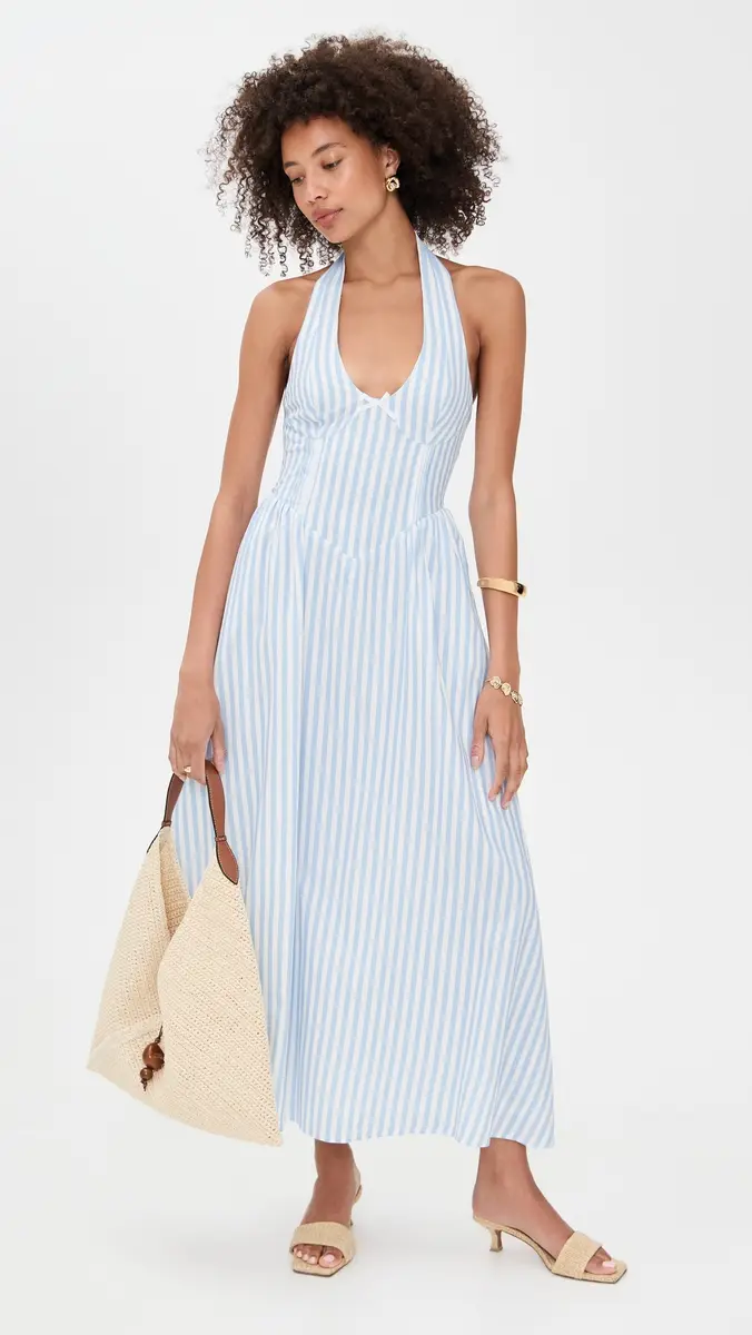 Seven Wonders Calianna Midi Dress Sky Blue Stripe | Thumbnail 5