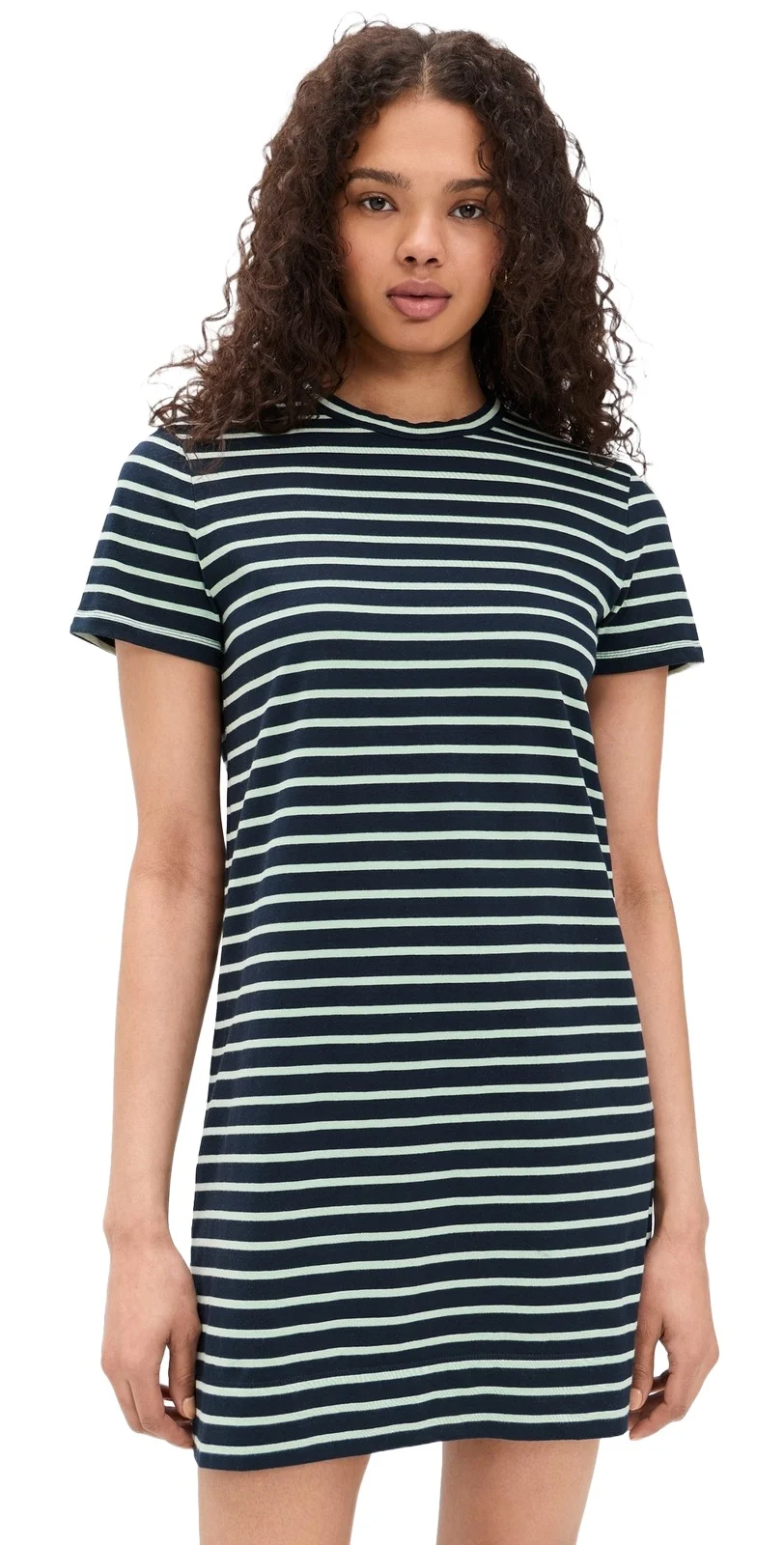 Mini Tee Dress in Stripe Dark Navy Stripe Mini Tee Dress in Stripe Dark Navy Stripe