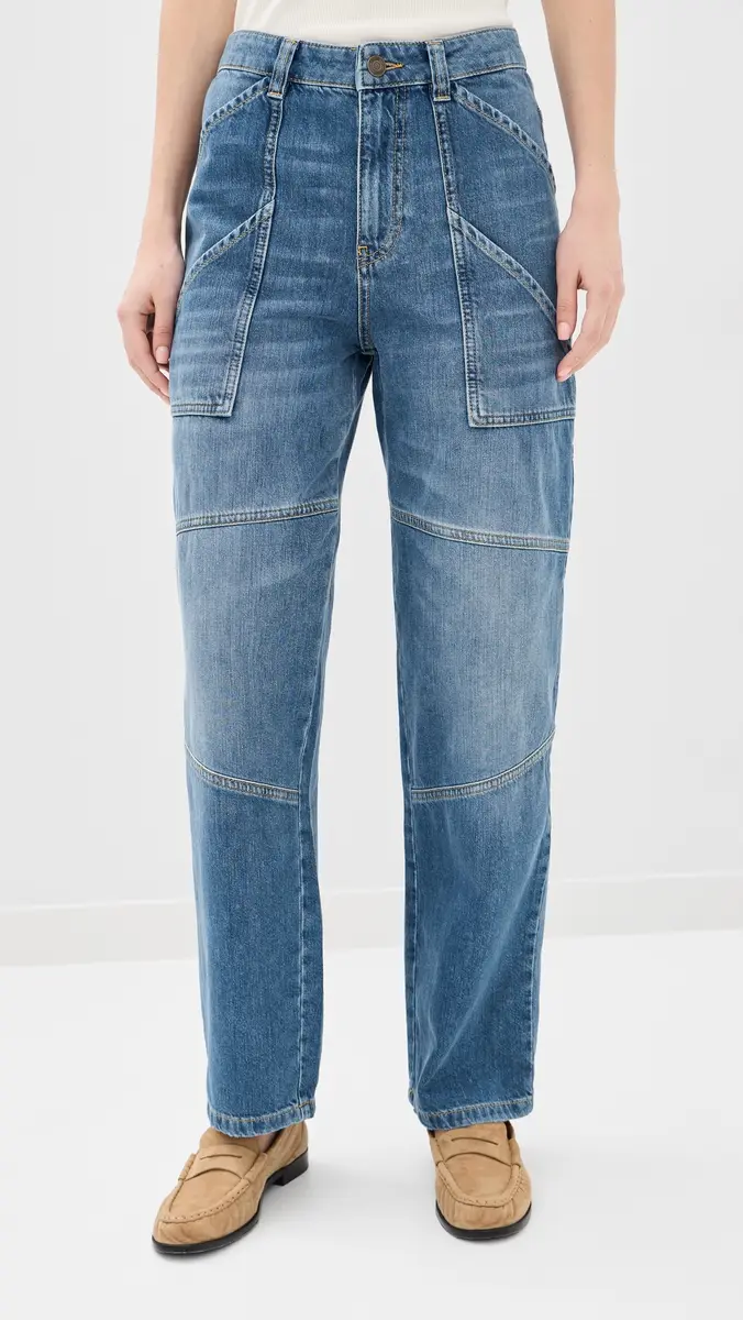 Ba&sh Carpenter Jeans Light Used Blue | Thumbnail 2 Ba&sh Carpenter Jeans Light Used Blue | Thumbnail 2