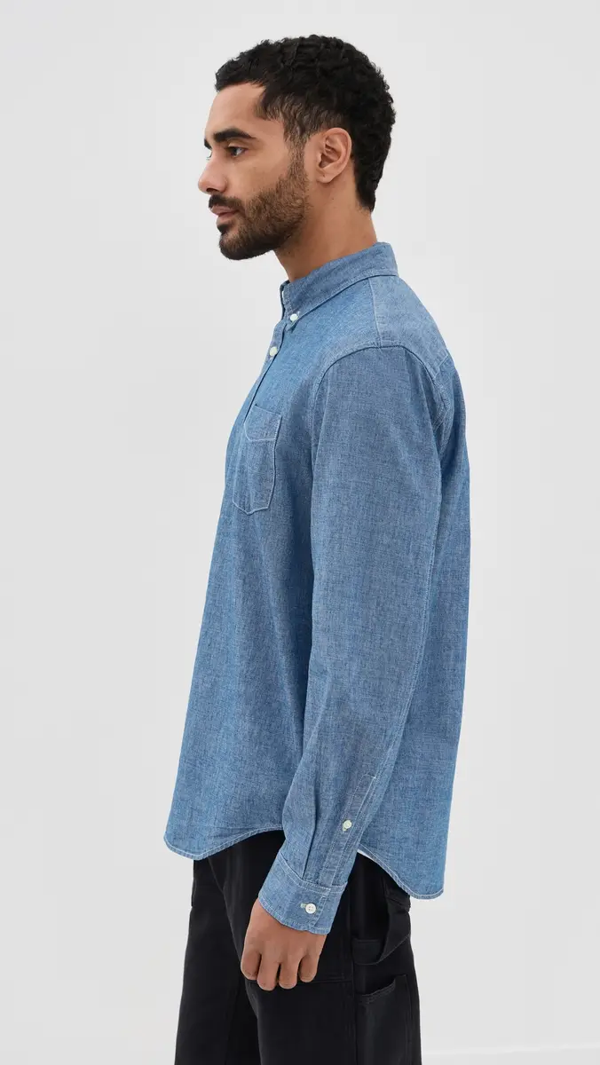 Alex Mill Mill Shirt In Washed Chambray Chambray Rinse Wash | Thumbnail 4 Alex Mill Mill Shirt In Washed Chambray Chambray Rinse Wash | Thumbnail 4