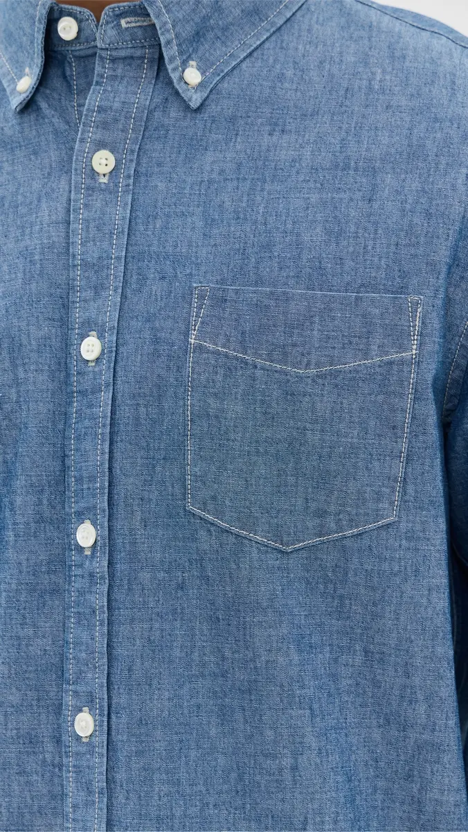 Alex Mill Mill Shirt In Washed Chambray Chambray Rinse Wash | Thumbnail 6 Alex Mill Mill Shirt In Washed Chambray Chambray Rinse Wash | Thumbnail 6
