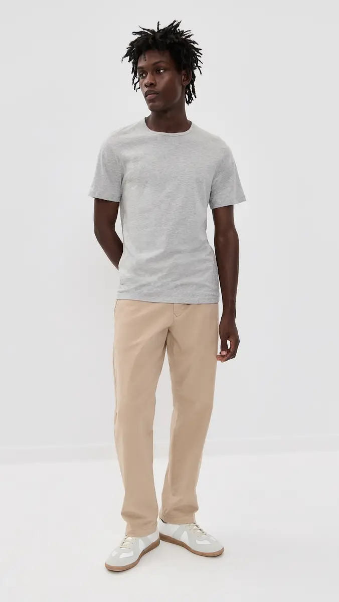 Theory Precise Cotton Tee Charcoal Heather | Thumbnail 5 Theory Precise Cotton Tee Charcoal Heather | Thumbnail 5