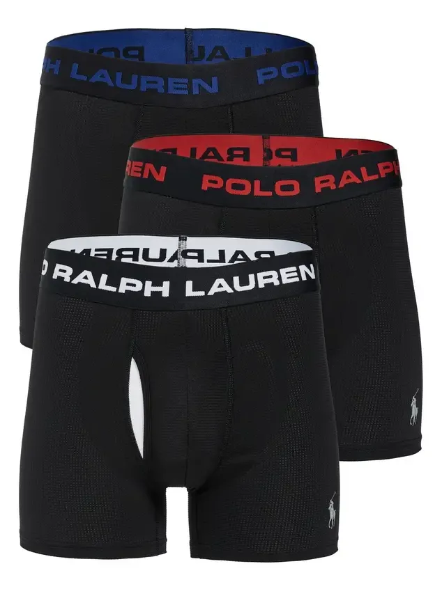 Polo Ralph Lauren Underwear Perfect Pouch Mesh Boxer Briefs 3 Pack