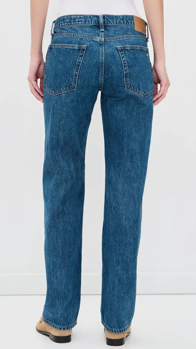 rag & bone Harlow Low-Rise Full Straight Jeans Park | Thumbnail 4