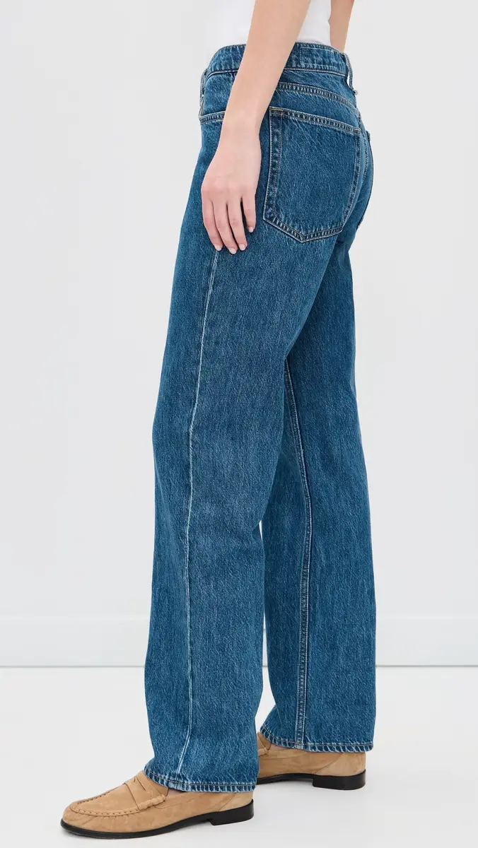 rag & bone Harlow Low-Rise Full Straight Jeans Park | Thumbnail 5