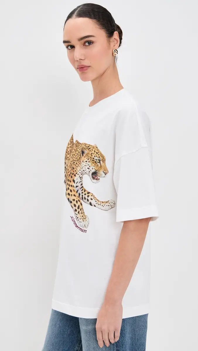 Zimmermann Printed Leopard Tee Leopard | Thumbnail 4 Zimmermann Printed Leopard Tee Leopard | Thumbnail 4