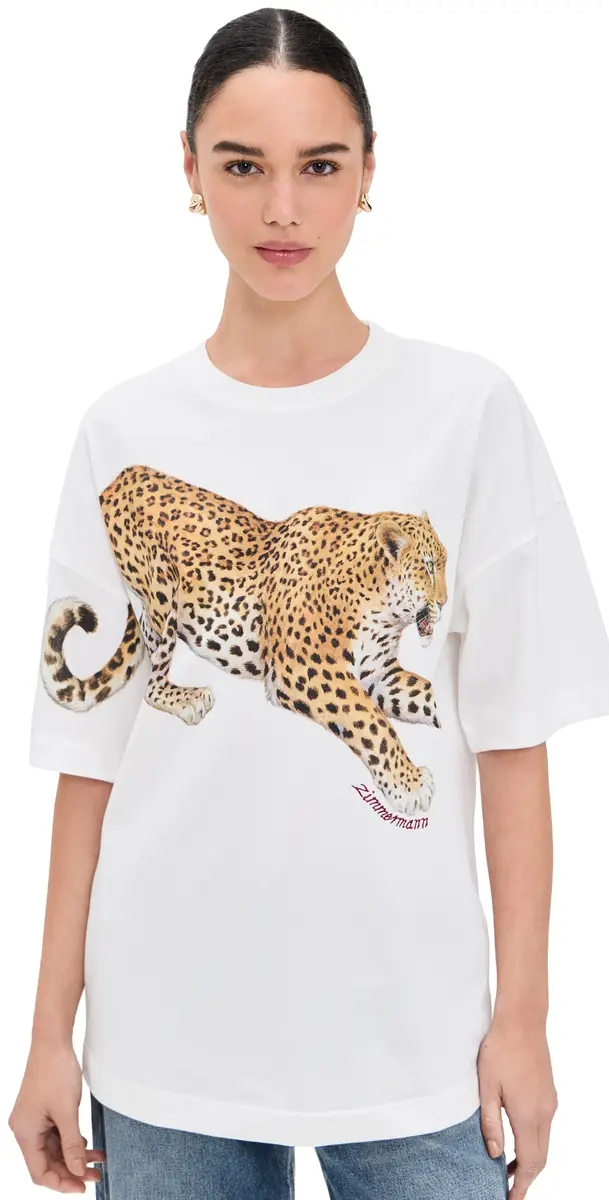 Zimmermann Printed Leopard Tee Leopard | Image 1 Zimmermann Printed Leopard Tee Leopard | Image 1
