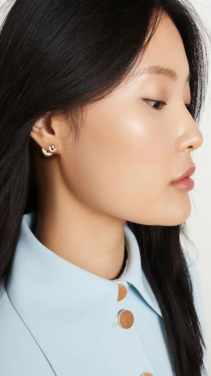 Shashi Double Ball Earrings | Thumbnail 3