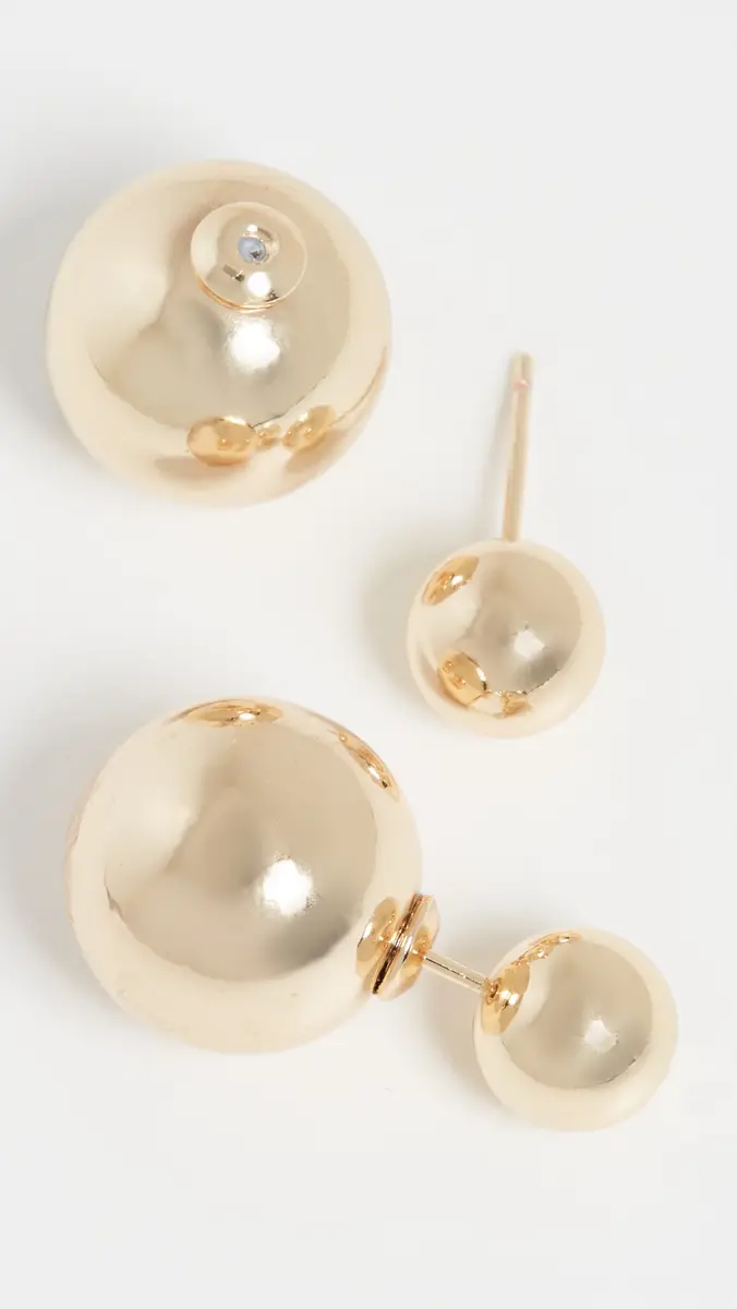 Shashi Double Ball Earrings | Thumbnail 4