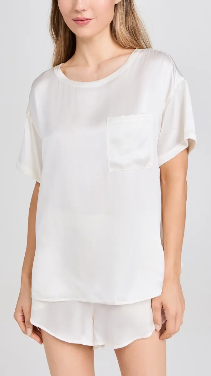 Lunya Washable Silk Tee Short Set | Thumbnail 2 Lunya Washable Silk Tee Short Set | Thumbnail 2