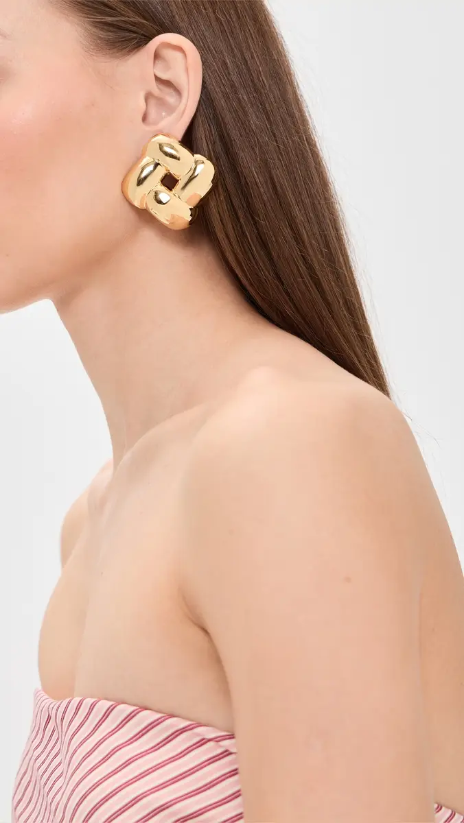 Jenny Bird Mega Woven Square Earrings | Thumbnail 3