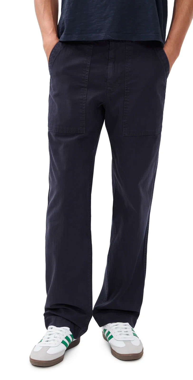 Alex Mill Field Pants In Herringbone Navy