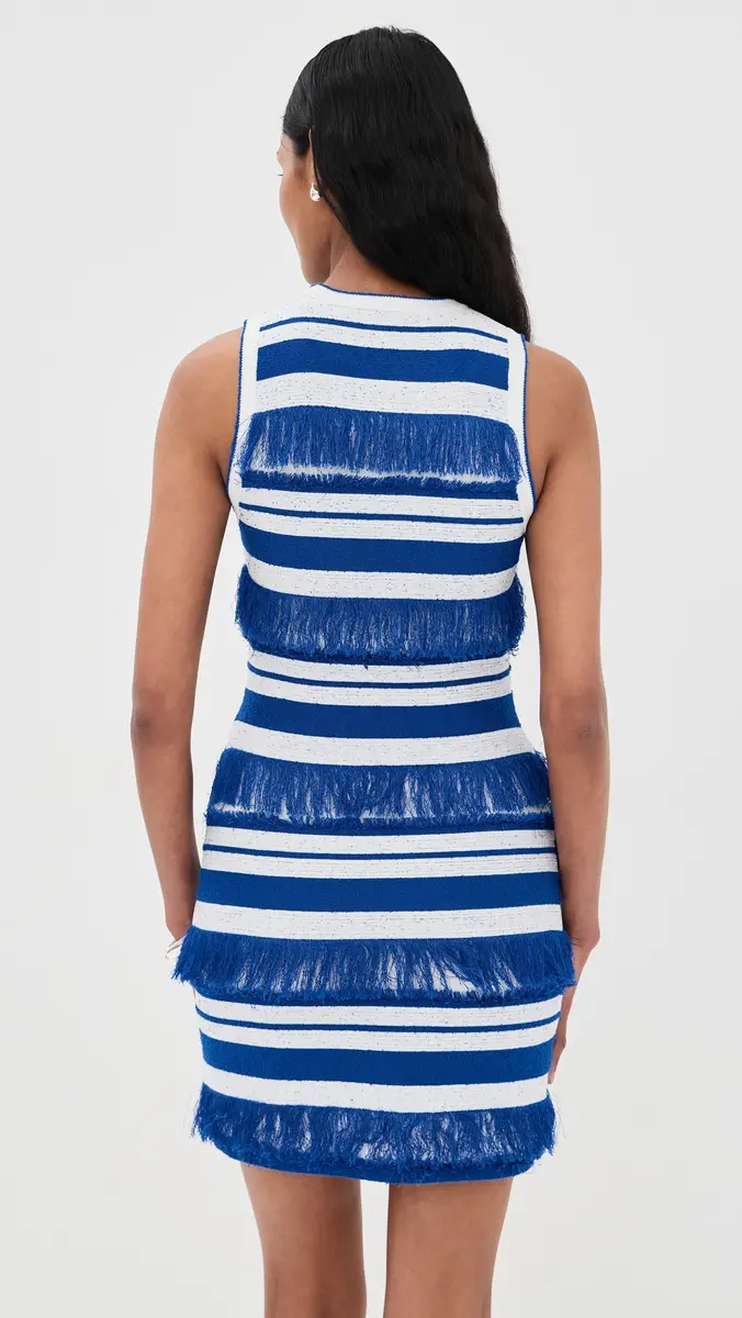 SIMKHAI Elly Knit Mini Dress Royal Blue Stripe | Thumbnail 3 SIMKHAI Elly Knit Mini Dress Royal Blue Stripe | Thumbnail 3
