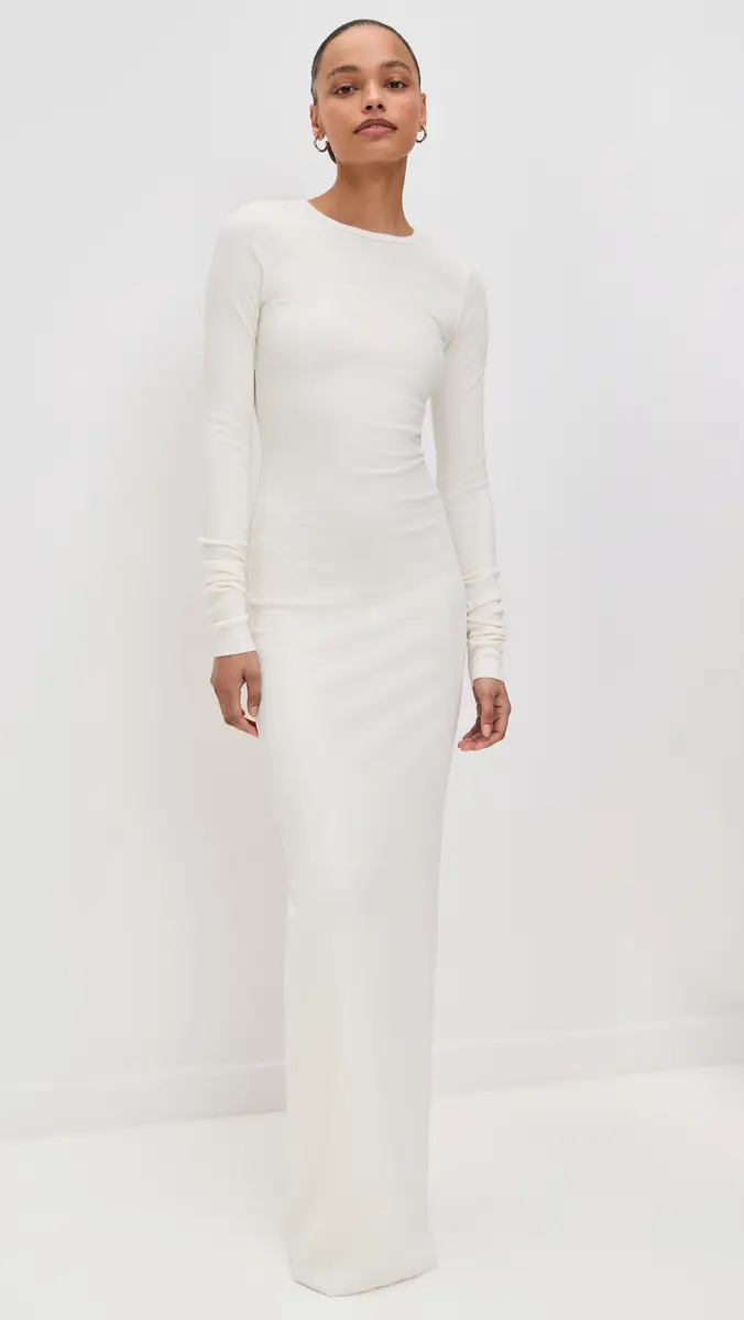 ÉTERNE Long Sleeve Crew Neck Maxi Dress | Thumbnail 2 ÉTERNE Long Sleeve Crew Neck Maxi Dress | Thumbnail 2