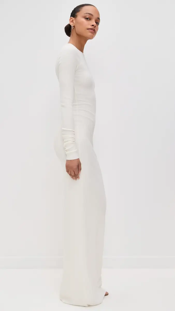 ÉTERNE Long Sleeve Crew Neck Maxi Dress | Thumbnail 4 ÉTERNE Long Sleeve Crew Neck Maxi Dress | Thumbnail 4
