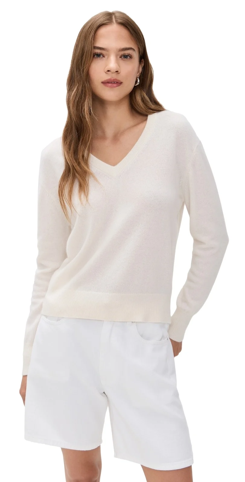 White + Warren Cashmere V Neck